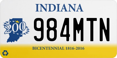 IN license plate 984MTN