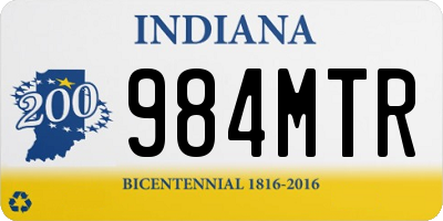 IN license plate 984MTR