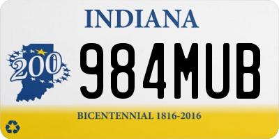 IN license plate 984MUB