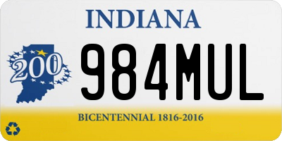 IN license plate 984MUL