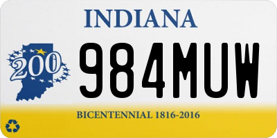 IN license plate 984MUW