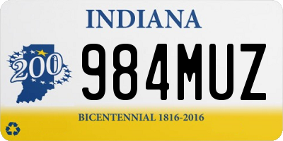 IN license plate 984MUZ