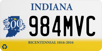 IN license plate 984MVC