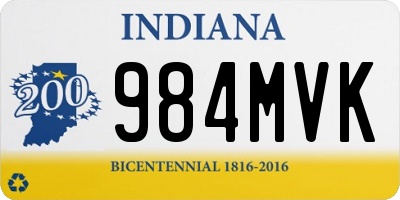 IN license plate 984MVK