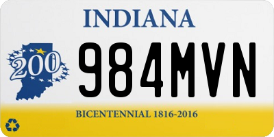 IN license plate 984MVN