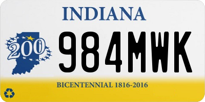 IN license plate 984MWK