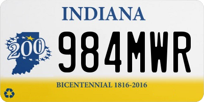 IN license plate 984MWR