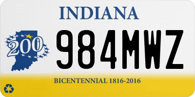 IN license plate 984MWZ