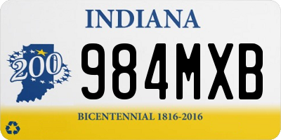 IN license plate 984MXB