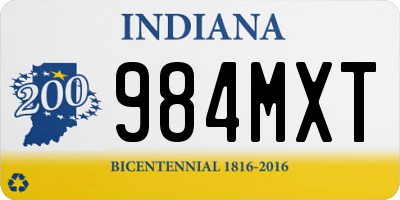 IN license plate 984MXT