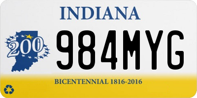 IN license plate 984MYG