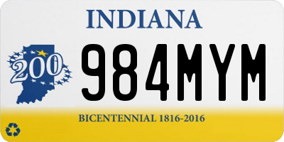 IN license plate 984MYM