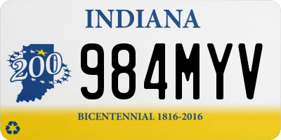 IN license plate 984MYV