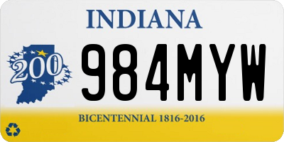 IN license plate 984MYW