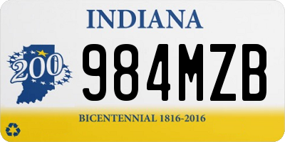 IN license plate 984MZB