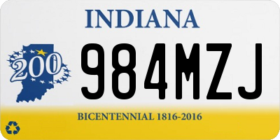 IN license plate 984MZJ