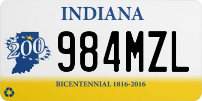 IN license plate 984MZL