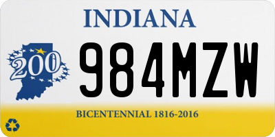 IN license plate 984MZW