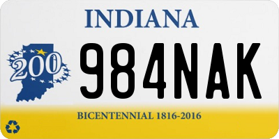 IN license plate 984NAK