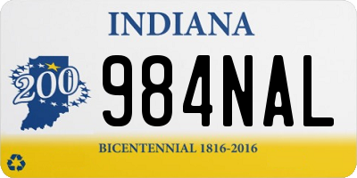 IN license plate 984NAL