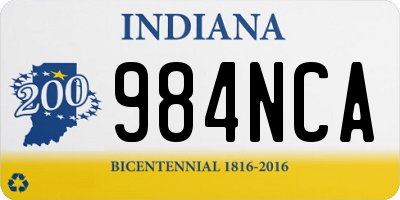 IN license plate 984NCA