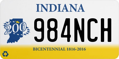 IN license plate 984NCH