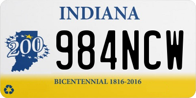 IN license plate 984NCW