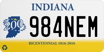 IN license plate 984NEM