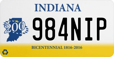 IN license plate 984NIP