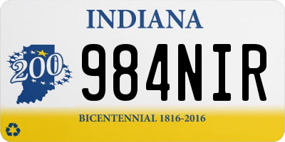 IN license plate 984NIR