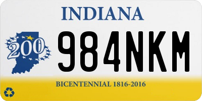 IN license plate 984NKM