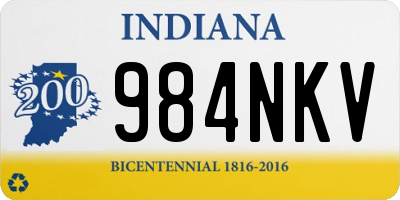 IN license plate 984NKV