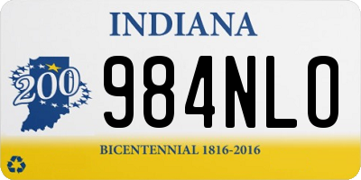 IN license plate 984NLO