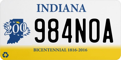 IN license plate 984NOA