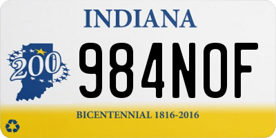 IN license plate 984NOF