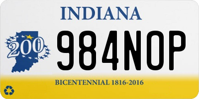 IN license plate 984NOP