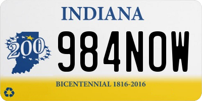 IN license plate 984NOW