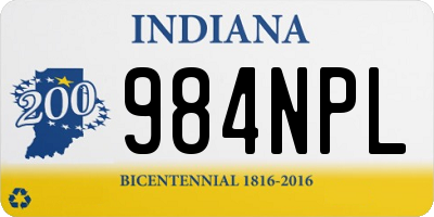 IN license plate 984NPL