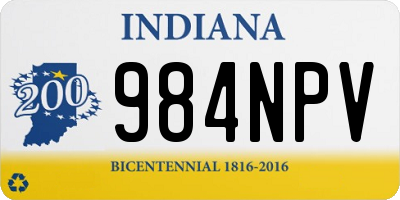 IN license plate 984NPV