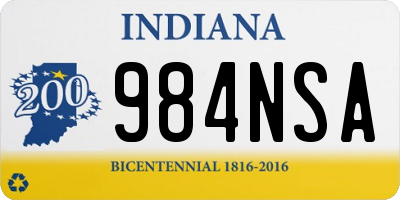 IN license plate 984NSA