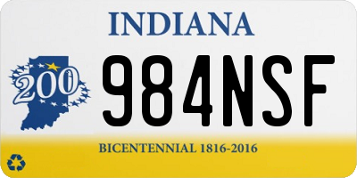 IN license plate 984NSF