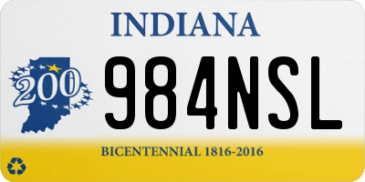 IN license plate 984NSL