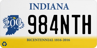 IN license plate 984NTH