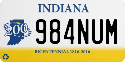 IN license plate 984NUM