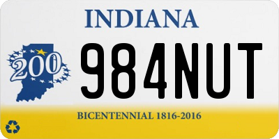 IN license plate 984NUT