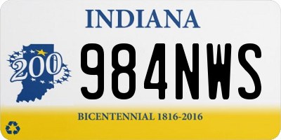 IN license plate 984NWS