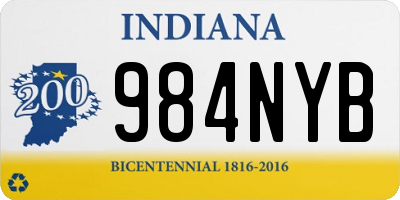 IN license plate 984NYB