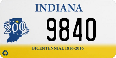 IN license plate 984O