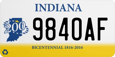 IN license plate 984OAF