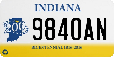 IN license plate 984OAN
